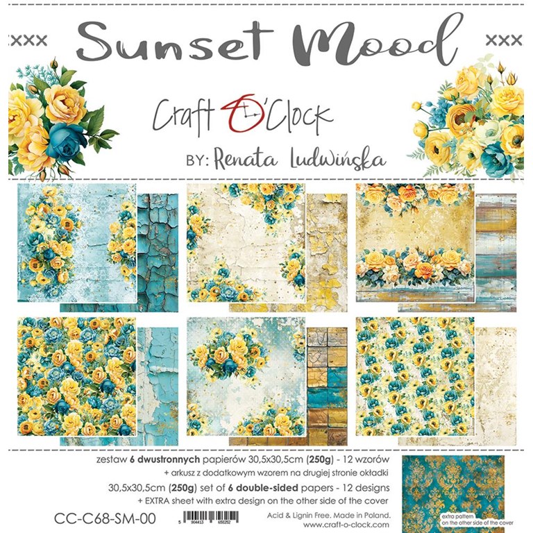 Scrapbookingpapper - 30x30cm - Sunset Mood