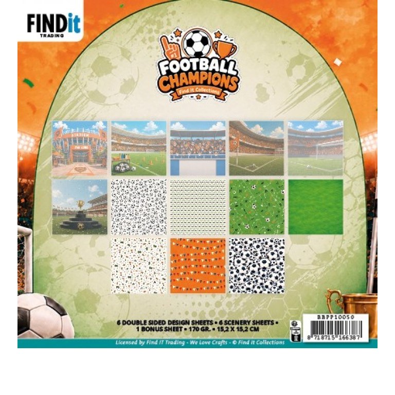 Paper pack - 15x15cm - Football Champions
