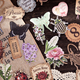 Paket med stickers - Vintage - insekter, växter & etiketter - 6st förpackningar