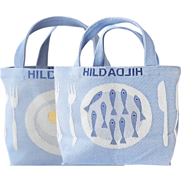 Tote XS Ei & Fisch Blau