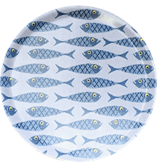 Bricka D 38cm Fisk