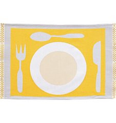 Table mat Plate Yellow