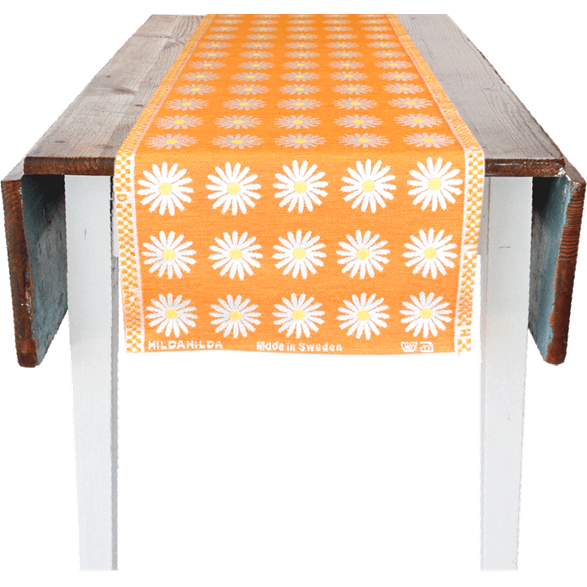 Chemin de table 35x150cm Marguerite Orange