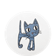 Coaster Cat Blue