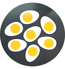 Pot Mat Eggs Dark-Grey