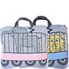 Train cushion/bag Lion Elephant Pink