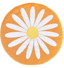 Coussin de siège Marguerite Orange