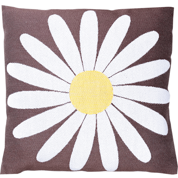 Cushion cover 30x30cm Daisy Brown
