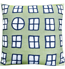 Cushion cover 30x30 Window Green