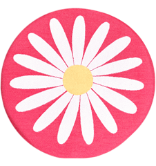 Coussin de siège Marguerite Rose Foncé