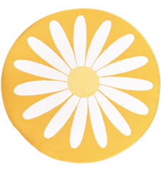 Coussin de siège Marguerite Jaune