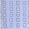 Fabric 45cm Windows Blue