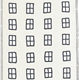 Fabric 45cm Windows White
