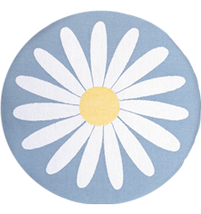Coussin de siège Marguerite Bleu Clair