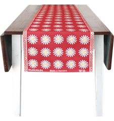 Tischläufer 35x150cm Wiesen-Margerite Rot