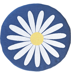 Coussin de siège Marguerite Bleu
