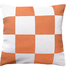 Cushion cover 45x45 cm Checkered Orange