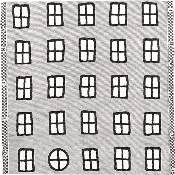 Fabric 45cm Windows Grey