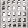 Fabric 45cm Windows Grey