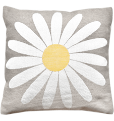 Cushion cover 30x30 Daisy Light-grey