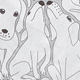 Fabric 145cm Dogs Large Grey