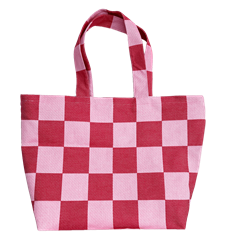 Tote XL Check Pink/Red
