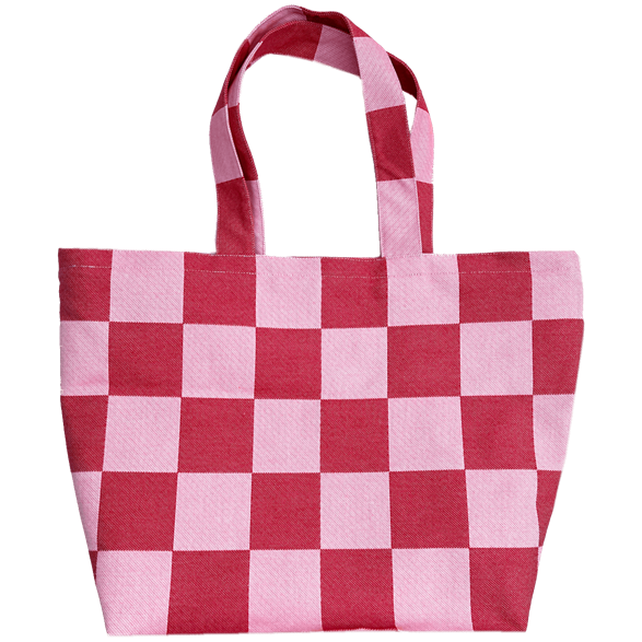 Tote XL Check Pink/Red