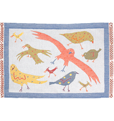 Table mat Birds Red