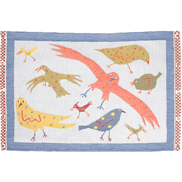 Table mat Birds Red