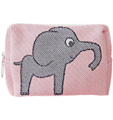 Kulturbeutel 12cm Elefant Rosa