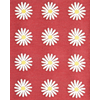 Fabric 35cm Daisy Red