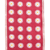 Fabric 35cm Daisy Red