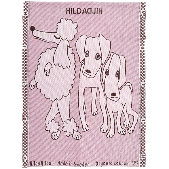 Essuie-mains 3 Chien Rose