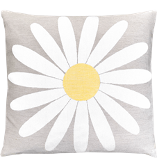 Cushion cover 45x45 Daisy Light-grey