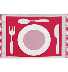 Table mat Plate Red