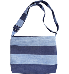 Messenger Bag Stripe Blue