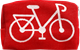 Kulturbeutel 18cm Fahrrad Rot