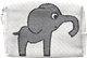 Kulturbeutel 12cm Elefant Weiss