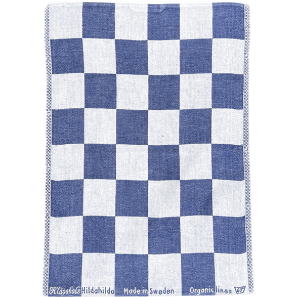 Kitchen towel Checkered Blue white