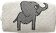 Kulturbeutel 8cm Elefant Weiss