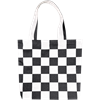 Tote L Checkered Black and White