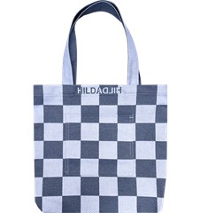 Tote L Checkered Blue blue
