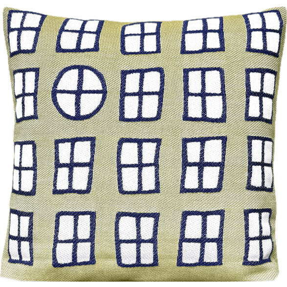 Cushion cover 30x30cm Window Green