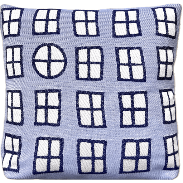 Cushion cover 30x30cm Window Blue