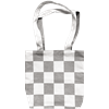 Tote M Checkered grey