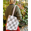 Tote M Checkered grey