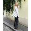 Tote M Checkered grey