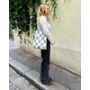 Tote M Checkered grey