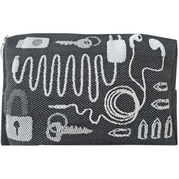 Pouch 18cm Cords Black