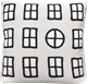 Cushion cover 30x30cm Window White